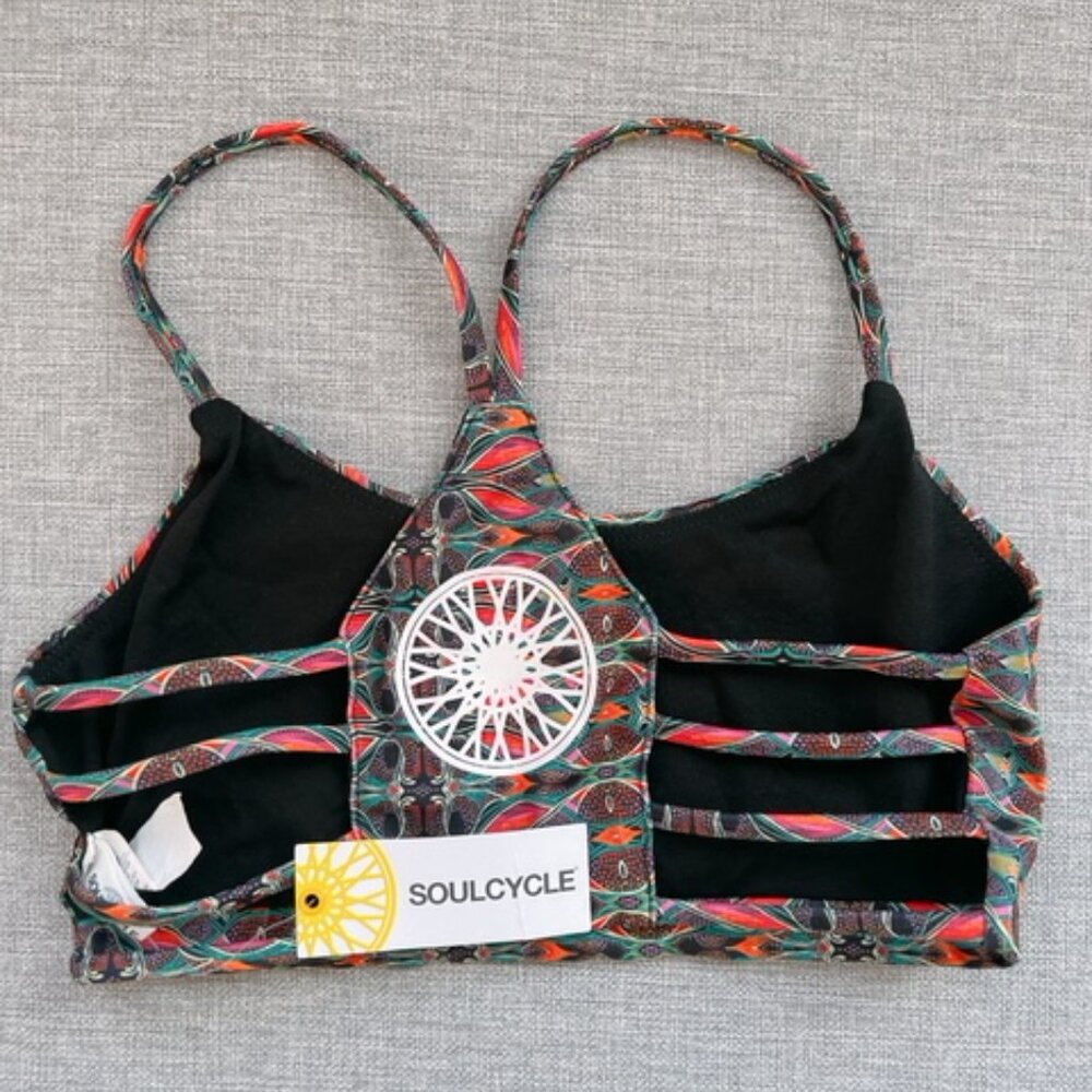 SOULCYCLE BALINESE  Vinyasa Print Strappy Back Sports Bra - Picture 2 of 4